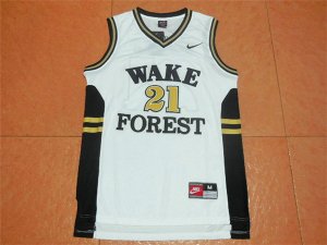 Maillot De Basket NCAA Wake Forest University Tim Duncan 23 Blanc